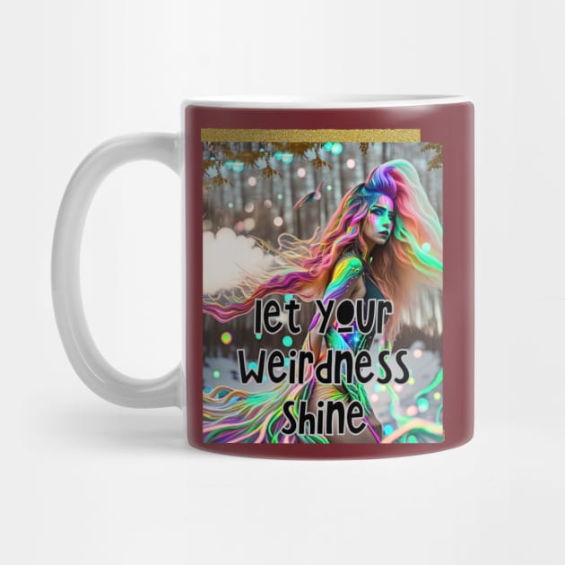 Let Your Weirdness Shine (neon radiated girl with hair flying) by PersianFMts